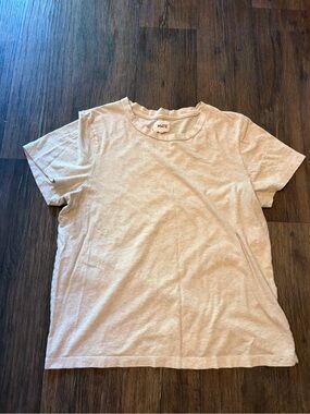 Mate The Label Organic Cotton Classic Minimalist Tee Jersey Bone Size Medium